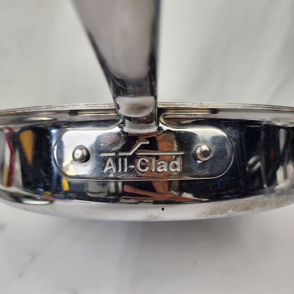 All Clad 6qt Skillet Saute Frying Pan With Lid 13" Stainless Steel Double Handle - Picture 5 of 12